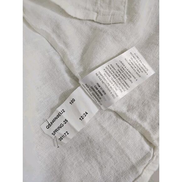 Michael Michael Kors ~Woman Size M~ White Linen Blend Shirt Button-Up NWT $110 - Picture 7 of 16